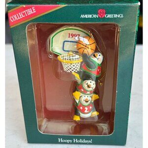 VINTAGE 1997 American Greetings Corp Hoopy Holidays Ornament (BOXED-READ) 3"